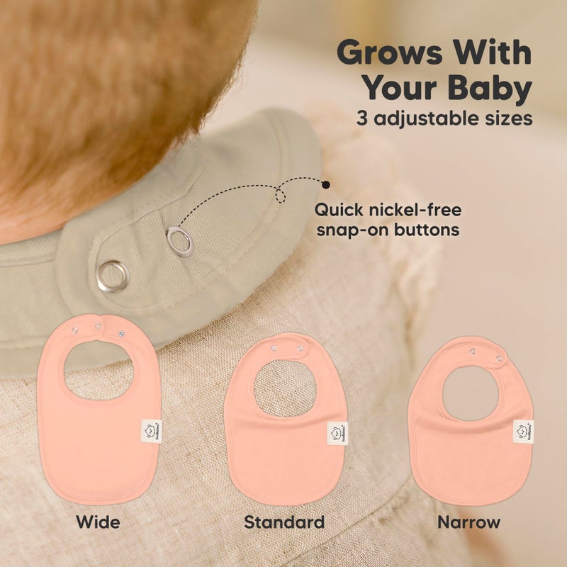 KeaBabies 8-Pack Organic Baby Bibs for Boys, Girls - Soft Cotton Drooling and Teething Bibs for Baby Girl & Boy, Extra Absorbent, Easy To Clean & Put On for Toddler, Newborn, Infant 0-24 Months (Embrace) - Image 4