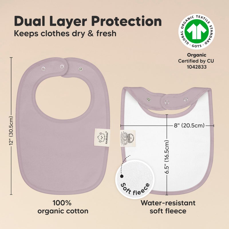 KeaBabies 8-Pack Organic Baby Bibs for Boys, Girls - Soft Cotton Drooling and Teething Bibs for Baby Girl & Boy, Extra Absorbent, Easy To Clean & Put On for Toddler, Newborn, Infant 0-24 Months (Embrace) - Image 3