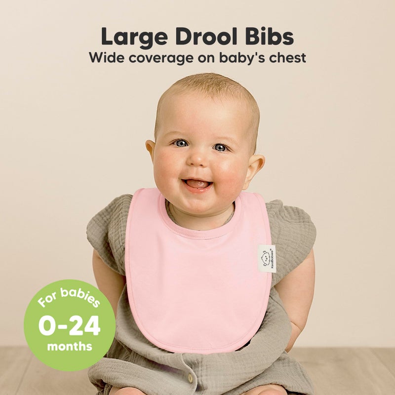 KeaBabies 8-Pack Organic Baby Bibs for Boys, Girls - Soft Cotton Drooling and Teething Bibs for Baby Girl & Boy, Extra Absorbent, Easy To Clean & Put On for Toddler, Newborn, Infant 0-24 Months (Embrace) - Image 2