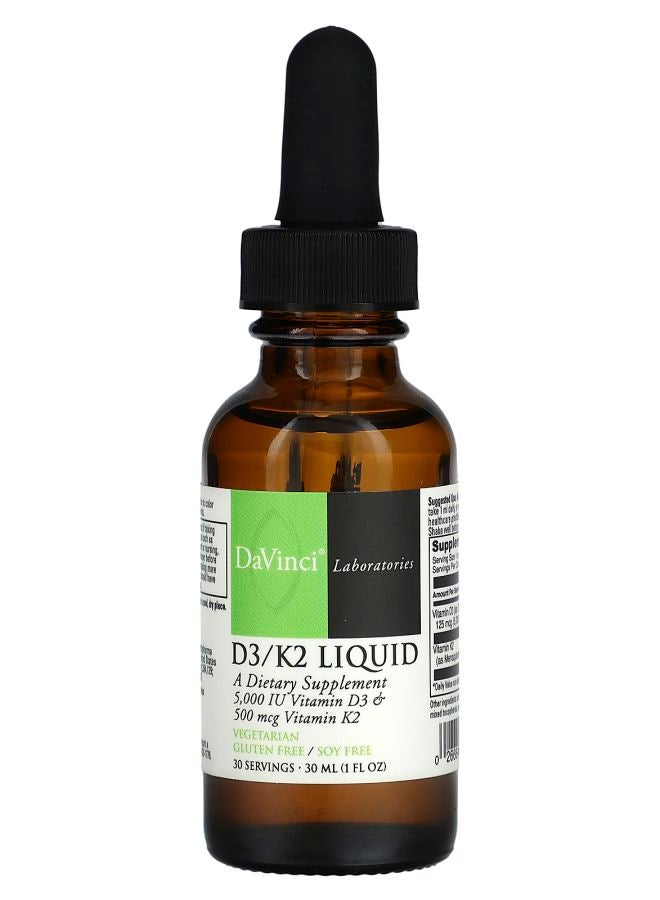DaVinci Laboratories of Vermont D3/K2 Liquid 1 fl oz (30 ml)