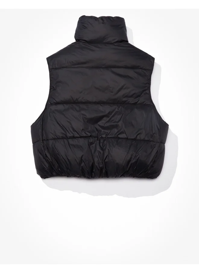 American Eagle AE Cropped Reversible Puffer Vest