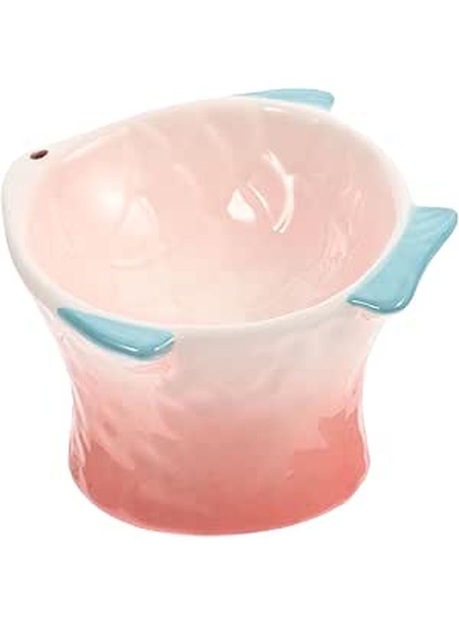 Pretzoom Shallow Fish Shaped Elevated Cat Feeder Dish Creative Treat Plate Decorative Food Dish For Kittens And Small Pets - Image 1
