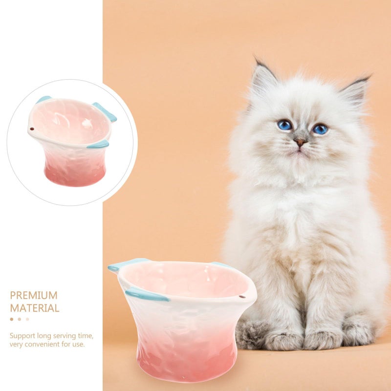Pretzoom Shallow Fish Shaped Elevated Cat Feeder Dish Creative Treat Plate Decorative Food Dish For Kittens And Small Pets - Image 4