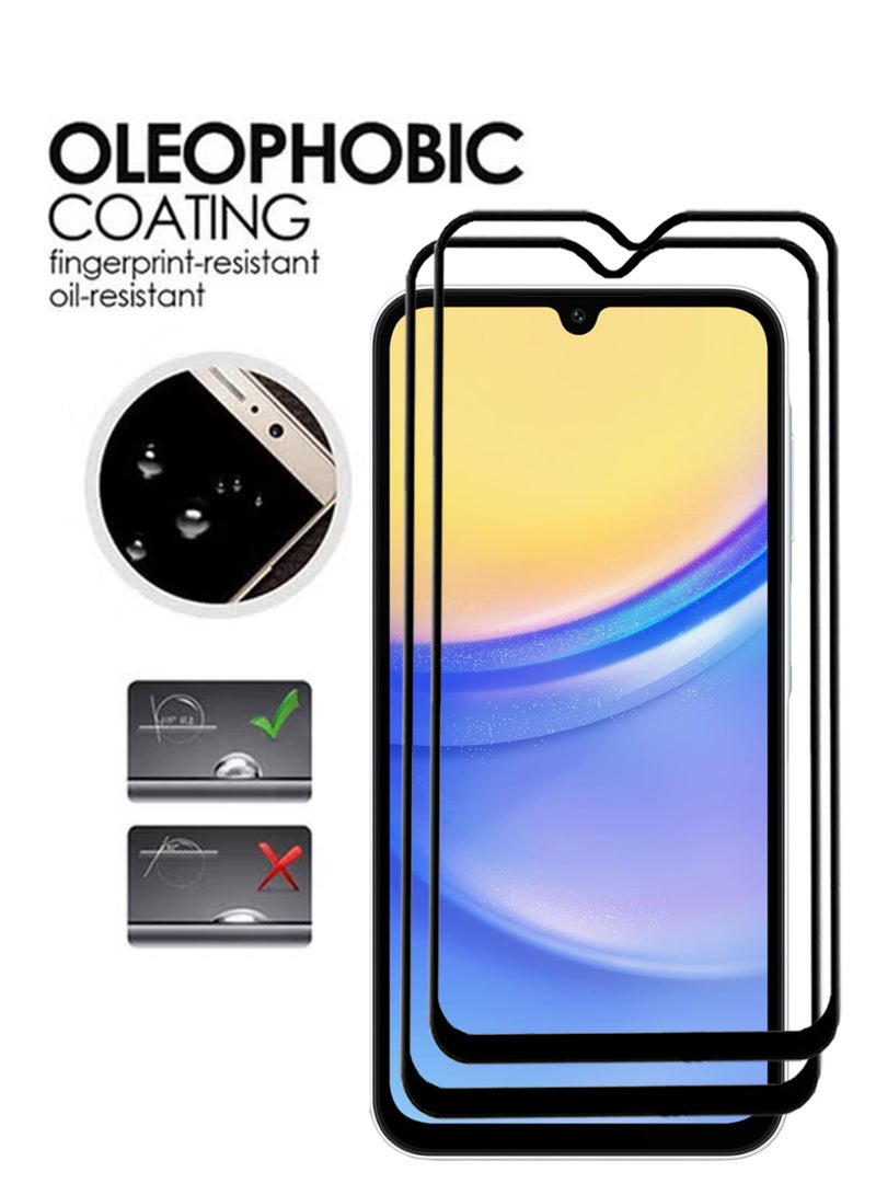 2 Pack Samsung Galaxy A17 Screen Protector | Tempered Glass Compatible with Samsung Galaxy A17 5G| Screen Protector Full HD Quality Tempered Glass Anti-Scratch Edge to Edge Coverage with Easy Installation Kit - Black - Image 4