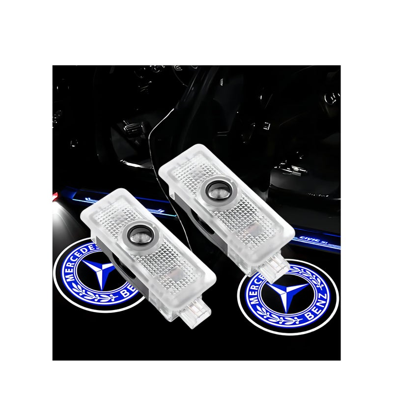 SOLARAE أضواء باب زجاجية عالية الدقة لـ CLA45 CLA250 E200 E400 C200 كوبيه CLS45 CLS300 CLS350 CLS400 (CLA/CLS/C/E كوبيه)، أضواء بركة LED مقاومة للماء IP67، مصابيح ترحيب LED لإضاءة دخول الباب - Image 1