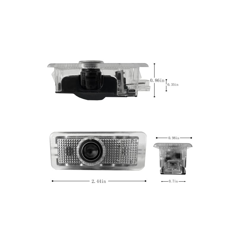 SOLARAE أضواء باب زجاجية عالية الدقة لـ CLA45 CLA250 E200 E400 C200 كوبيه CLS45 CLS300 CLS350 CLS400 (CLA/CLS/C/E كوبيه)، أضواء بركة LED مقاومة للماء IP67، مصابيح ترحيب LED لإضاءة دخول الباب - Image 5