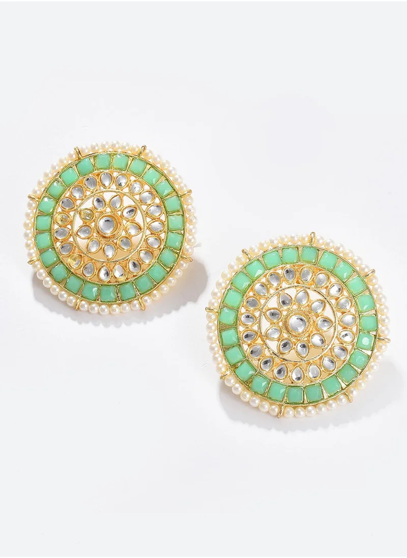 سوهي Green Contemporary Stud Earrings