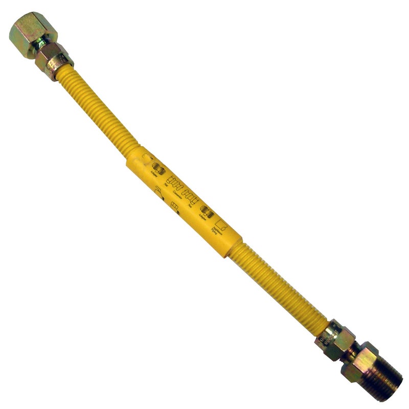 LASCO 101201 Flexible Coated Gas Appliance Supply Line 12Inch 38Inch OD Connector with 12Inch MIP X 12Inch FIP Fittings Yellow - Image 2