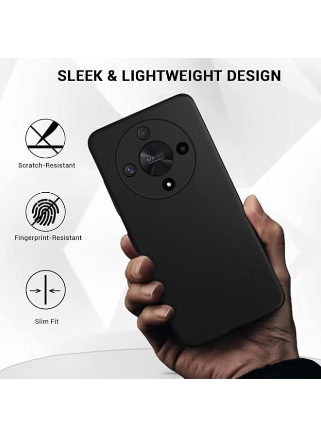 جراب Honor X9d 5G من السيليكون الناعم TPU - خفيف الوزن، مقاوم للصدمات، أسود - Image 3
