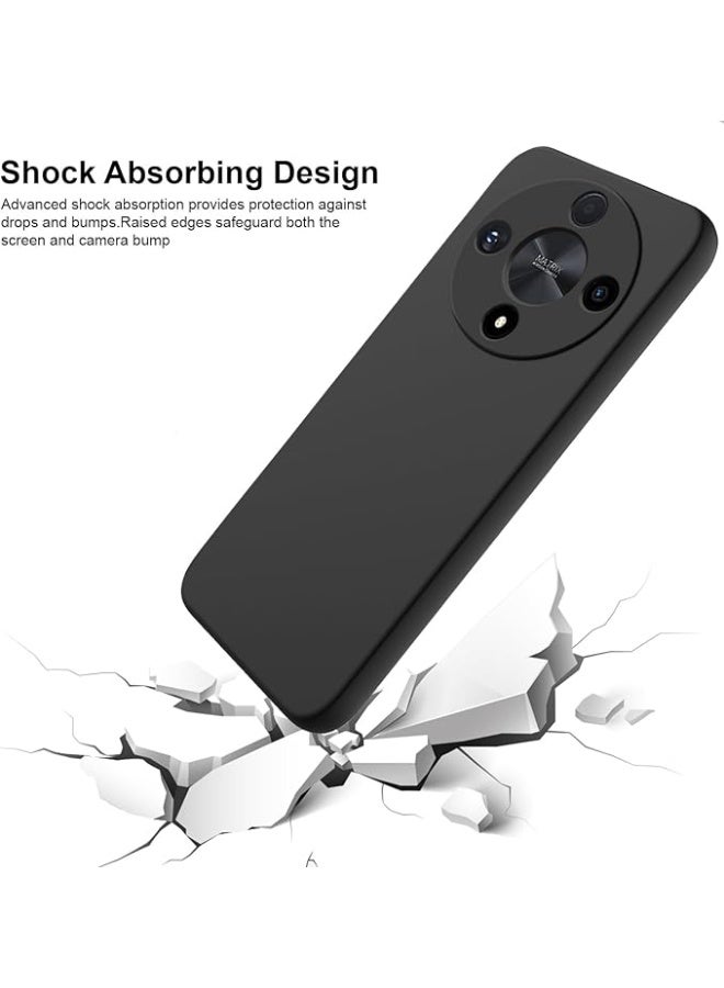 جراب Honor X9d 5G من السيليكون الناعم TPU - خفيف الوزن، مقاوم للصدمات، أسود - Image 2
