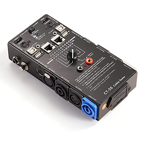 MFL. 15-Plug Audio Cable Tester Line Finder Black 15-in-1 Cables Checker 10-Way Switch Wire Tracker with LED Indicators, Rectangular - Image 2