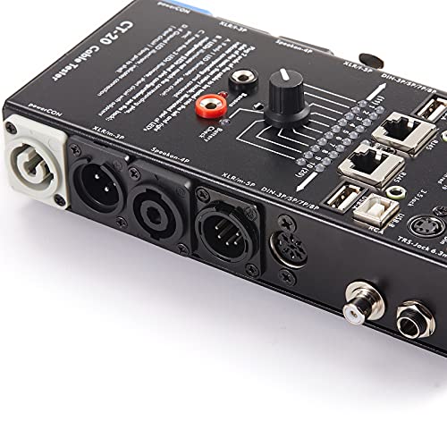 MFL. 15-Plug Audio Cable Tester Line Finder Black 15-in-1 Cables Checker 10-Way Switch Wire Tracker with LED Indicators, Rectangular - Image 5