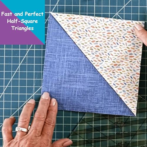 New Leaf Stitches Cleary Perfect Slotted Trimmer A2 by New Leaf Stitches – Quilting Ruler Template and Stencil for Cutting All Sides of Larger Half Square Triangles – 6 Slotted Sizes 5.5 Inch to 10.5 Inch - Image 5
