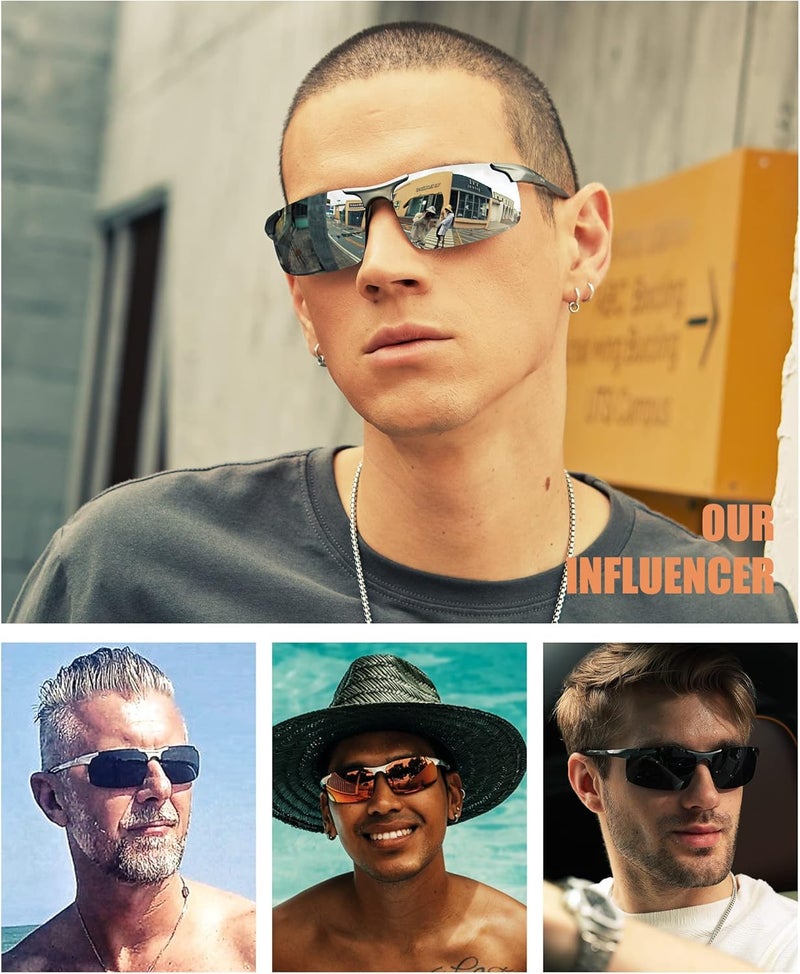 Duco Mens Sports Polarized Sunglasses UV Protection Sunglasses for Men 8177s - Image 2