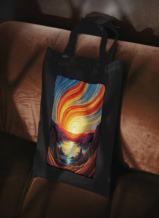 PrintingZone Canvas Tote Bags for Women with Zip, College Bag for Girls, Cotton Tote Bag for Shopping, Travel & beach bags for women(BTB-67)(BTB-67) - Image 3