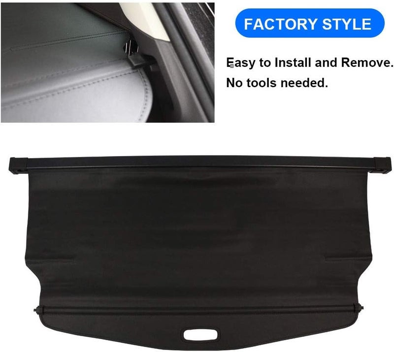 BOPARAUTO Cargo Cover for 2018-2024 Chevy Equinox & GMC Terrain - Black Trunk Shade - Image 4