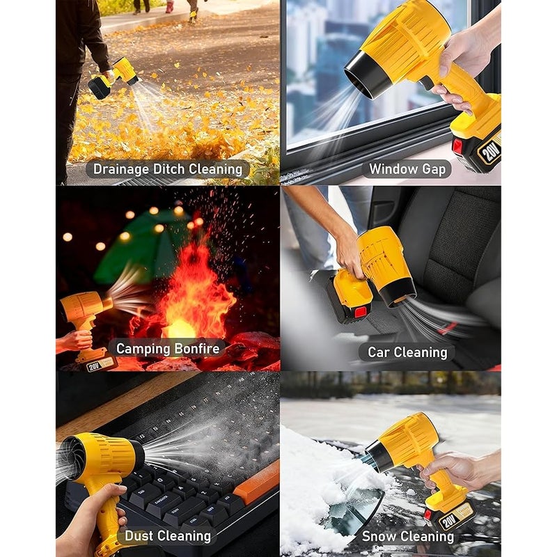 2025 Upgraded Leaf Blower Cordless, 990,000 RPM Portable Mini Turbo Jet Blowers with Battery and Charger Handheld Electric Powered Lightweight for Makita 18V Battery Lawn Car Yard Snow Patio Dust Tool - Image 3