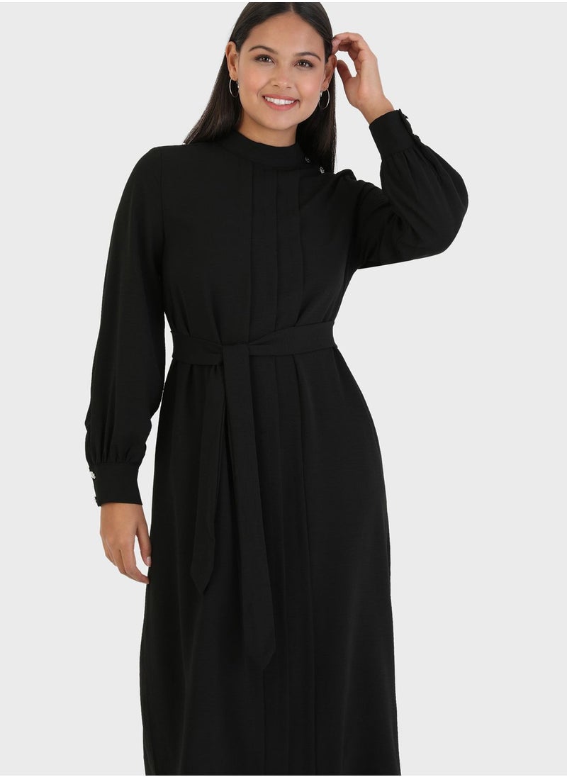 Refka by modanisa - Belt Detail Crew Neck Tunic - Image 1