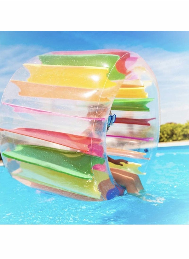 Y&D Kids Colorful Inflatable Water Wheel, 40 Inches Giant Roller Float, Swimming Pool Float  - Image 2