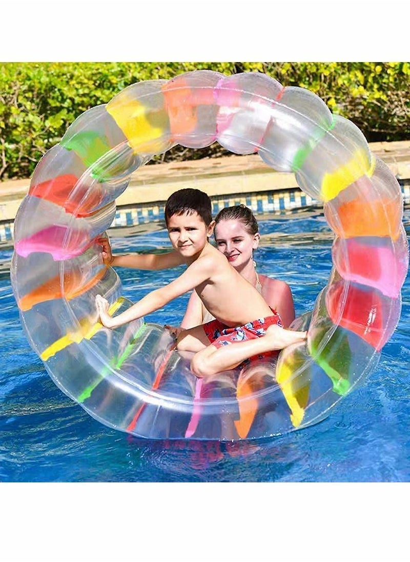 Y&D Kids Colorful Inflatable Water Wheel, 40 Inches Giant Roller Float, Swimming Pool Float  - Image 5
