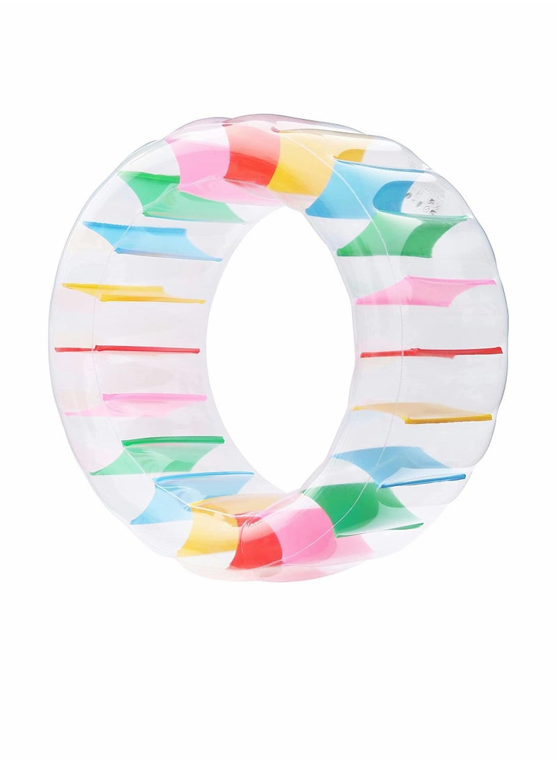 Y&D Kids Colorful Inflatable Water Wheel, 40 Inches Giant Roller Float, Swimming Pool Float  - Image 1