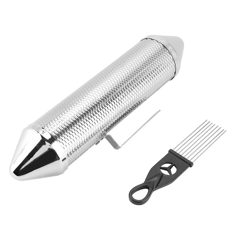 Softline Pro Guiro Instrument, 3.5x15" Professional Stainless Steel Guiro Percussion Instrument with Scraper (SP GUR 3.5X15) - Image 1