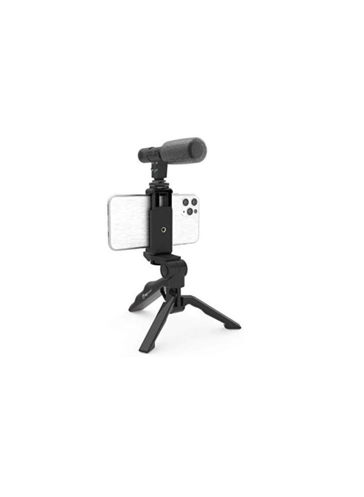 Phone Planet DigiPower Vlogging"Like Me" LED Video Light + Microphone + Mobile Phone Holder + Hand Grip/Mini Tripod Compatible with Smartphones for TikTok, Youtube, Live Streaming and Meetings - Image 3