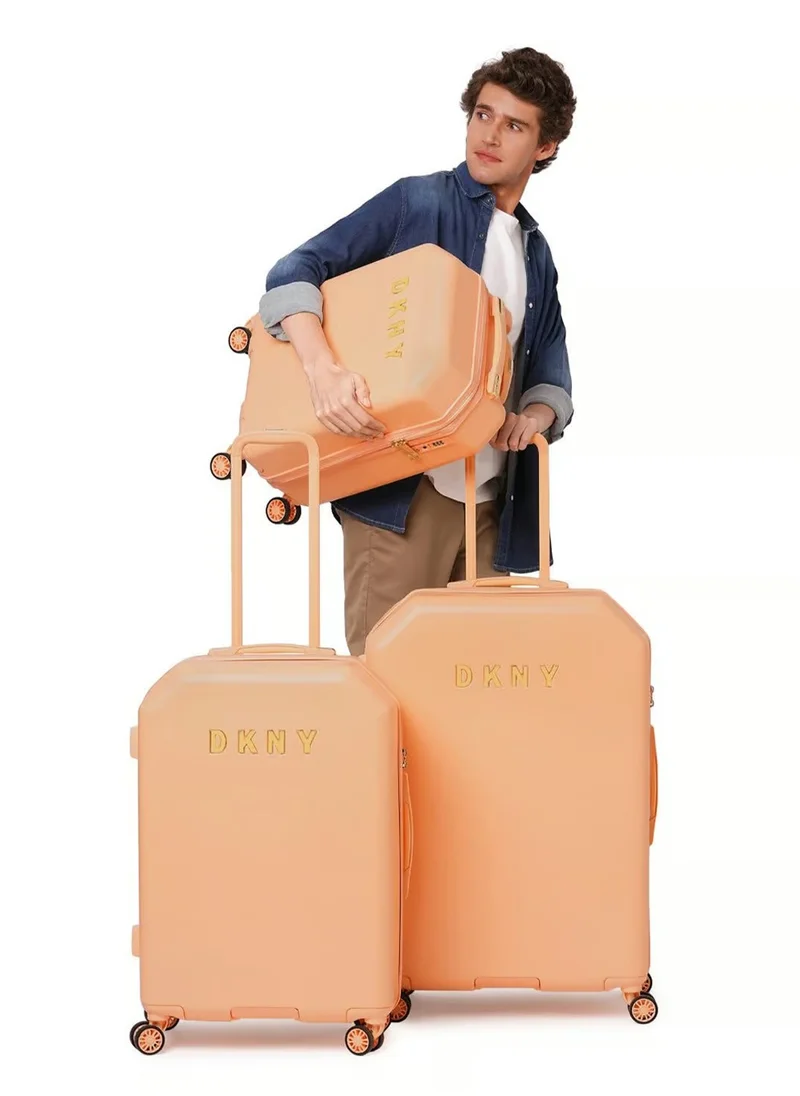 DKNY Allure Hardside Luggage on Wheels for Unisex | Ultra Lightweight ABS on with Spinner Wheels 4 Color APRICOT