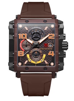 T5 T5 Men's Chronograph Square Dial Silicone Strap Watch  - Image 1