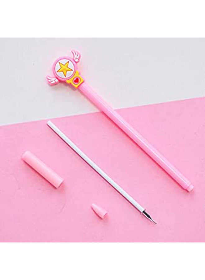 NIBEMINENT 21-Piece Unicorn Patterns Pen With File Bag Set Pink/Clear - Image 4