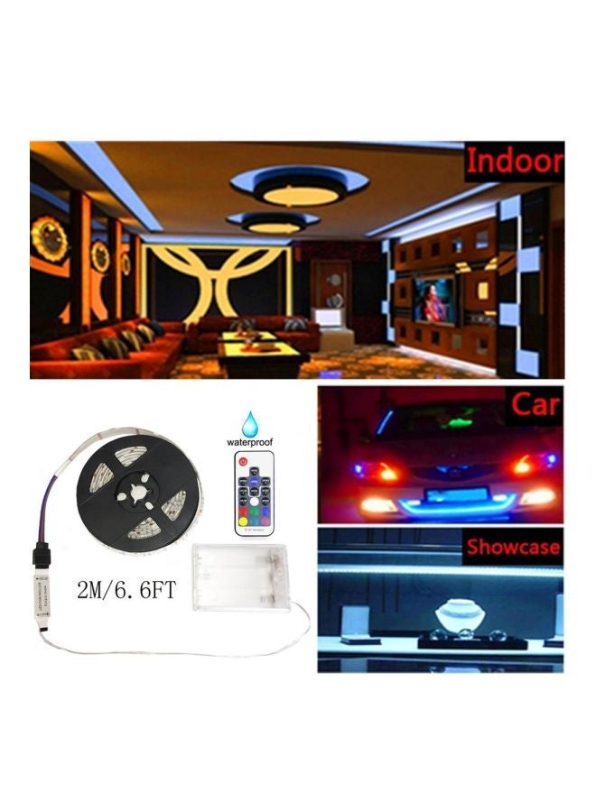 Voberry شريط ضوء LED يعمل بالبطارية أسود/أبيض 10x2x1 سم - Image 3