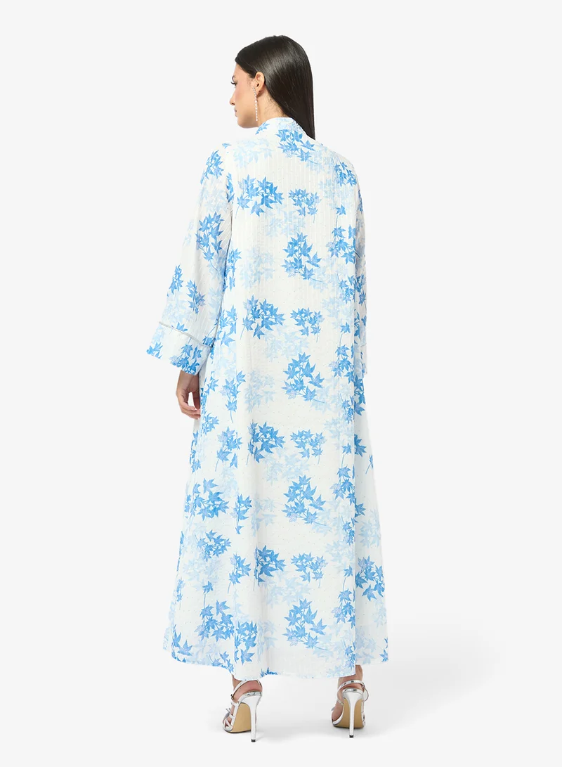 Khizana Monochrome Printed Jalabiya