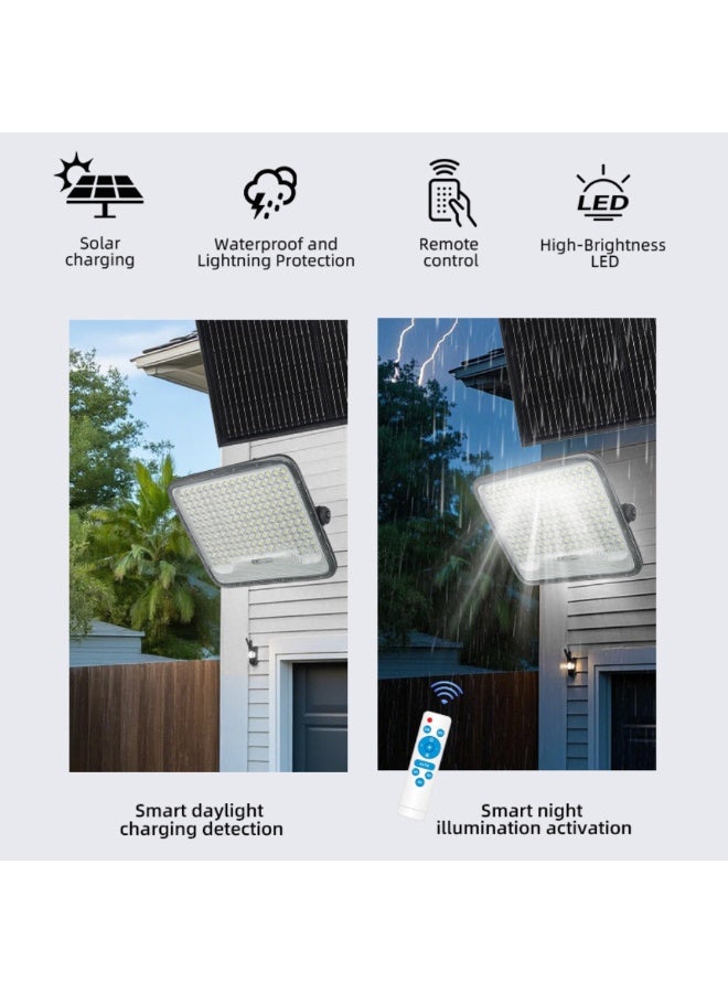 م.م.ذ  دحاولا صخشلا ةكرش اهمزاولو ةرانلا  تادعم ةراجتل زنيل دنآ وتلب كبلر — كشاف طاقة شمسية 400 واط 6000K | تحكم عن بُعد + تحكم ضوئي + حساس حركة | 220 ليد | بطارية 25Ah | لوح شمسي 30W - Image 5