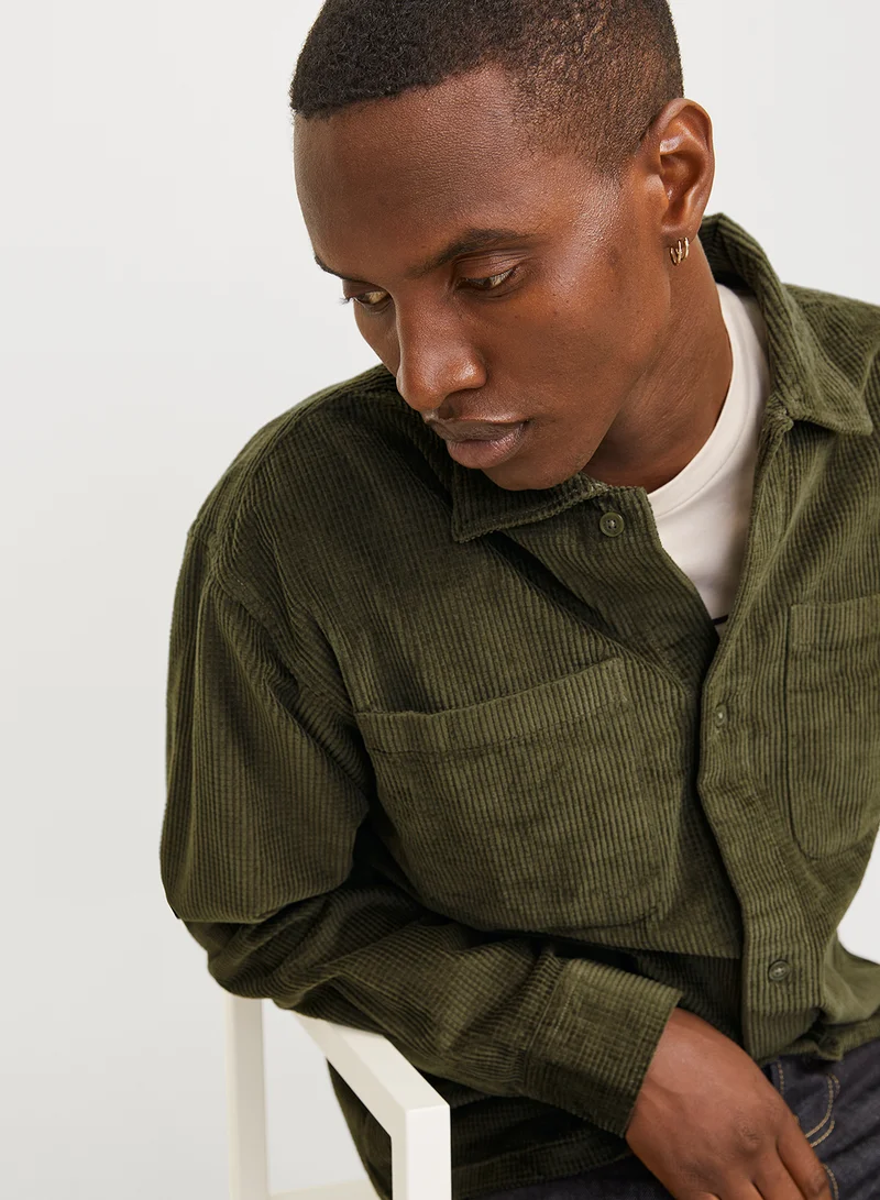 JACK & JONES Jorwinter Waffle Cord Regular Fit Shirt