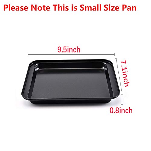 Shinsin Small Baking Sheet 2 Pack, Shinsin 8 Inch Nonstick Baking Pans for Oven w/Rimmed Border, Professional Reusable Baking Trays for Toaster Oven Replacement - Image 2