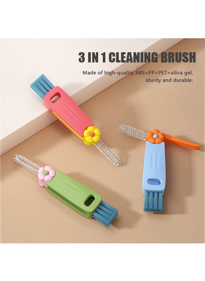 Beyond 3PCS 3 in 1 Cleaning Brush, Cup Lid Crevice Cleaning Brush, Multi-Functional Bottle Cleaning Brushes (Colorful)  - Image 3