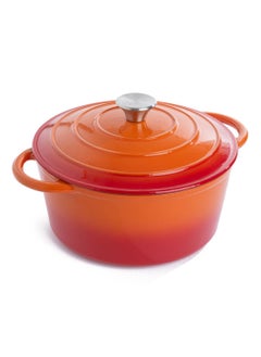 AL RIMAYA Cast Iron Pot Orange 33x26x12cm  - Image 2