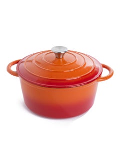 AL RIMAYA Cast Iron Pot Orange 33x26x12cm  - Image 1