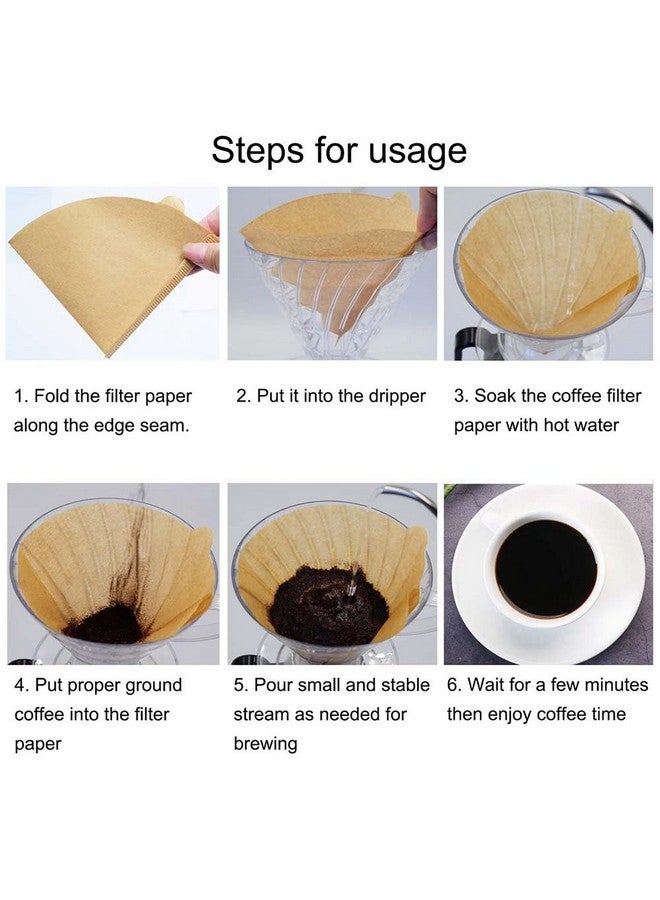 Revelook Cone Coffee Filters Size 02, 200 Count 1-4 Cups Unbleached Natural Brown V02 Disposable Coffee Filter Paper, Compatible with Conical Shaped Pour Over Coffee Dripper and Drip Coffee Maker  - Image 4
