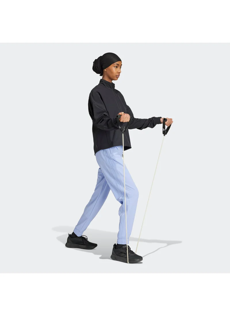 Adidas Pacer All Gym Tonal 3 Stripes Woven Jacket