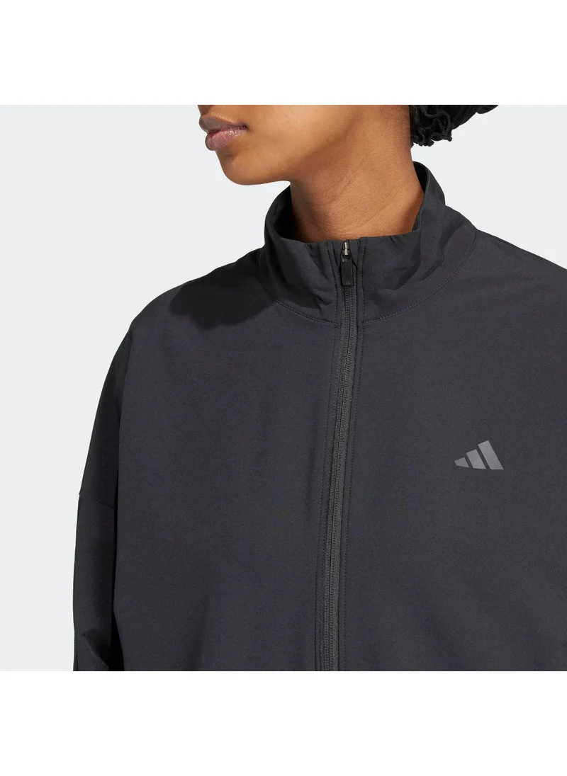 Adidas Pacer All Gym Tonal 3 Stripes Woven Jacket