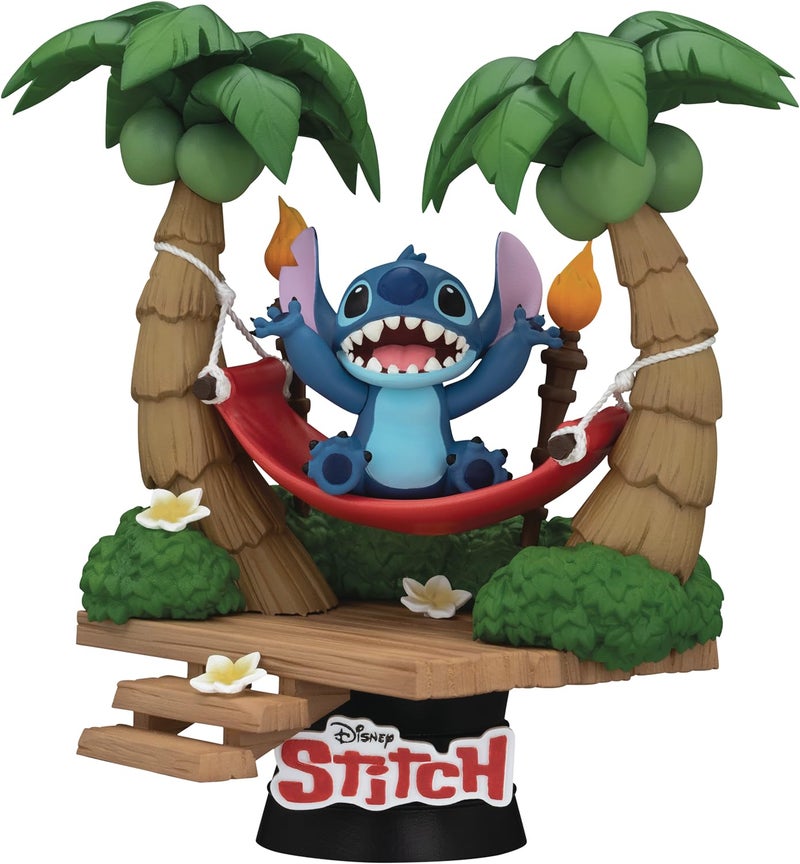 Beast Kingdom Lilo & Stitch: Stitch in Hammock Ds-147 D-Stage Series Statue - Image 1