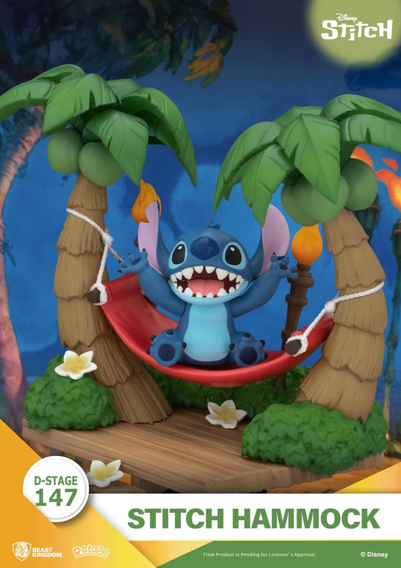 Beast Kingdom Lilo & Stitch: Stitch in Hammock Ds-147 D-Stage Series Statue - Image 2