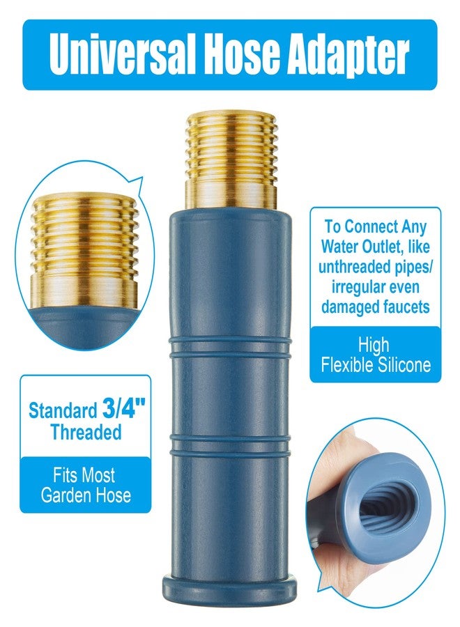 Feekoon 2 Pack Universal Faucet Hose Adapter, Thickened Sink Hose Attachment for Faucet, Flexible Silicone Sleeve Water Hose Connector for RV Garden Hose Damaged/Stripped Faucet Threads or Threadless Faucet - Image 3