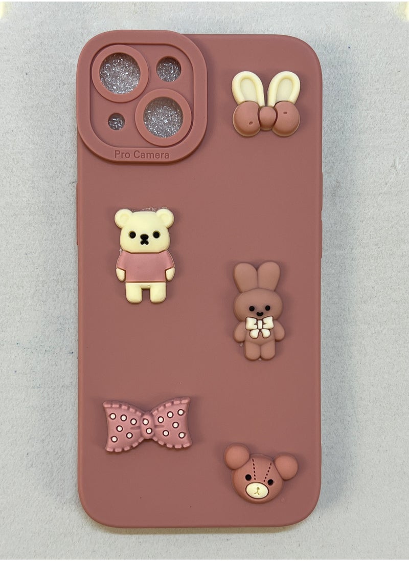 LAOONT 3D Cartoon Pattern Phone Case, Slim Case Compatible with iPhone 14 TPU material Anti-Scratch Shockproof Protective Phone Fashion Cover Women Girls 