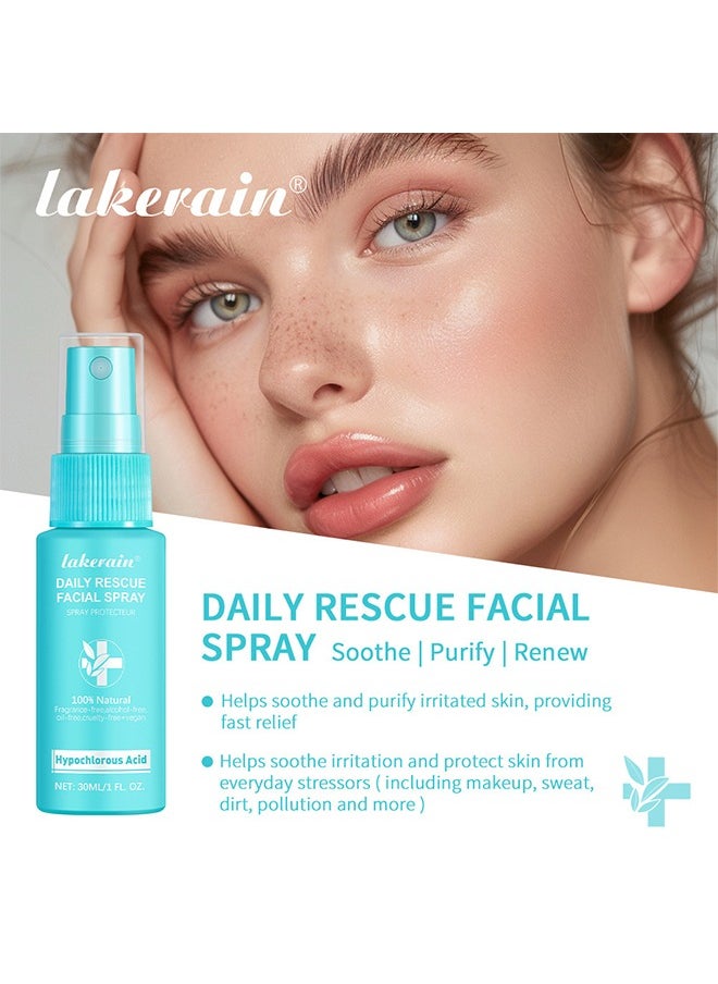 lakerain Daily Rescur Facial Spray - Hypochlorous Acid Face and Skin Spray,Facial Toner with Pure Hypochlorous,Face and Skin Renew Toner Spray,Moisturising Spray for Sensitive Skin 30ML  - Image 3
