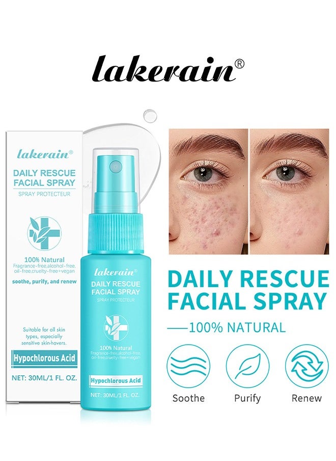 lakerain Daily Rescur Facial Spray - Hypochlorous Acid Face and Skin Spray,Facial Toner with Pure Hypochlorous,Face and Skin Renew Toner Spray,Moisturising Spray for Sensitive Skin 30ML  - Image 4