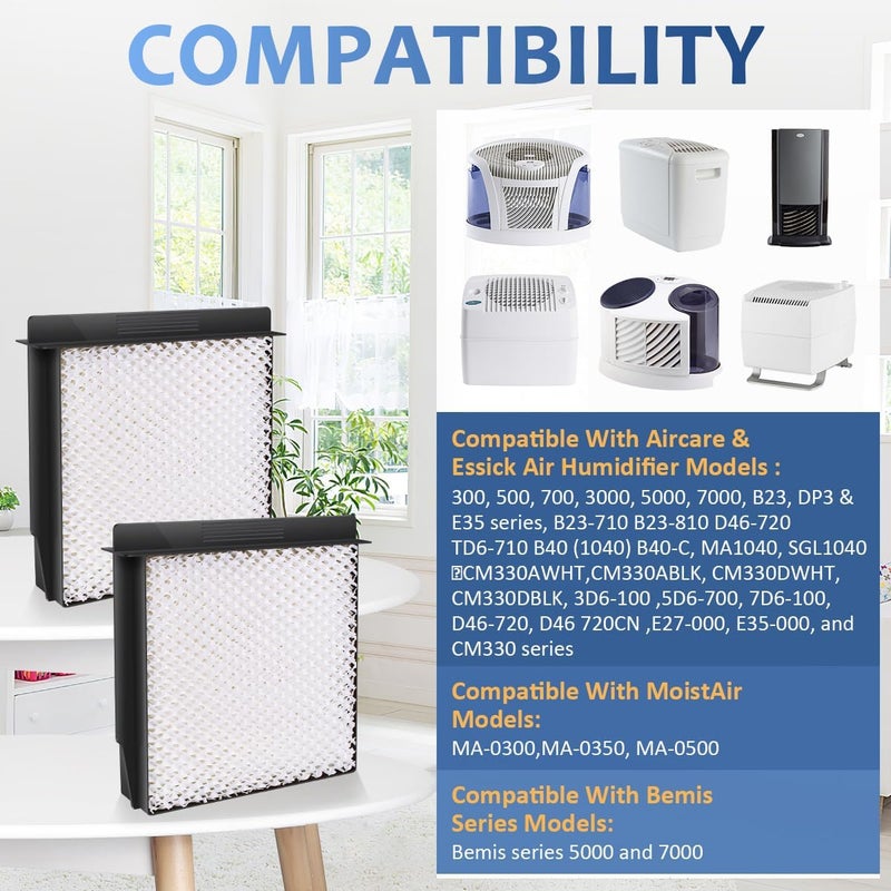 Eagleggo 1040 Replacement Wick for B40 B40-C Humidifier Wick Filter, Replaces Models 3D6100 5D6700 76D100 CM330ABLK CM330AWHT CM330DBLK CM330DWHT D46720 E35000 E27000 MA0300 MA0500-2 Pack - Image 4