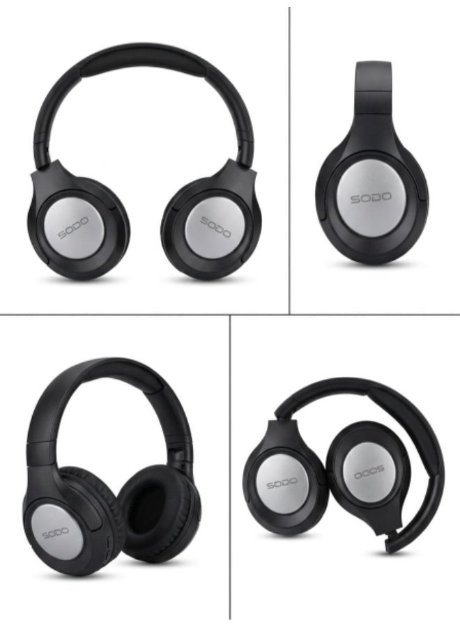 SODO SD-1016 Wireless Over-Ear Headphones - High-Fidelity Stereo Sound, Deep Bass, Black - Image 1