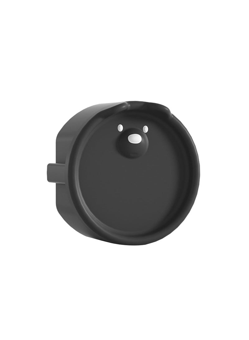 Baby Socket Cover, Silicone 2 Hole Electrical Socket Plug Cover, European Standard Protective Cover, Childproof Plug Protector, Silicone Socket Protective Cover, Electrical Socket Protection Against Electric Shock (Black)  - Image 1